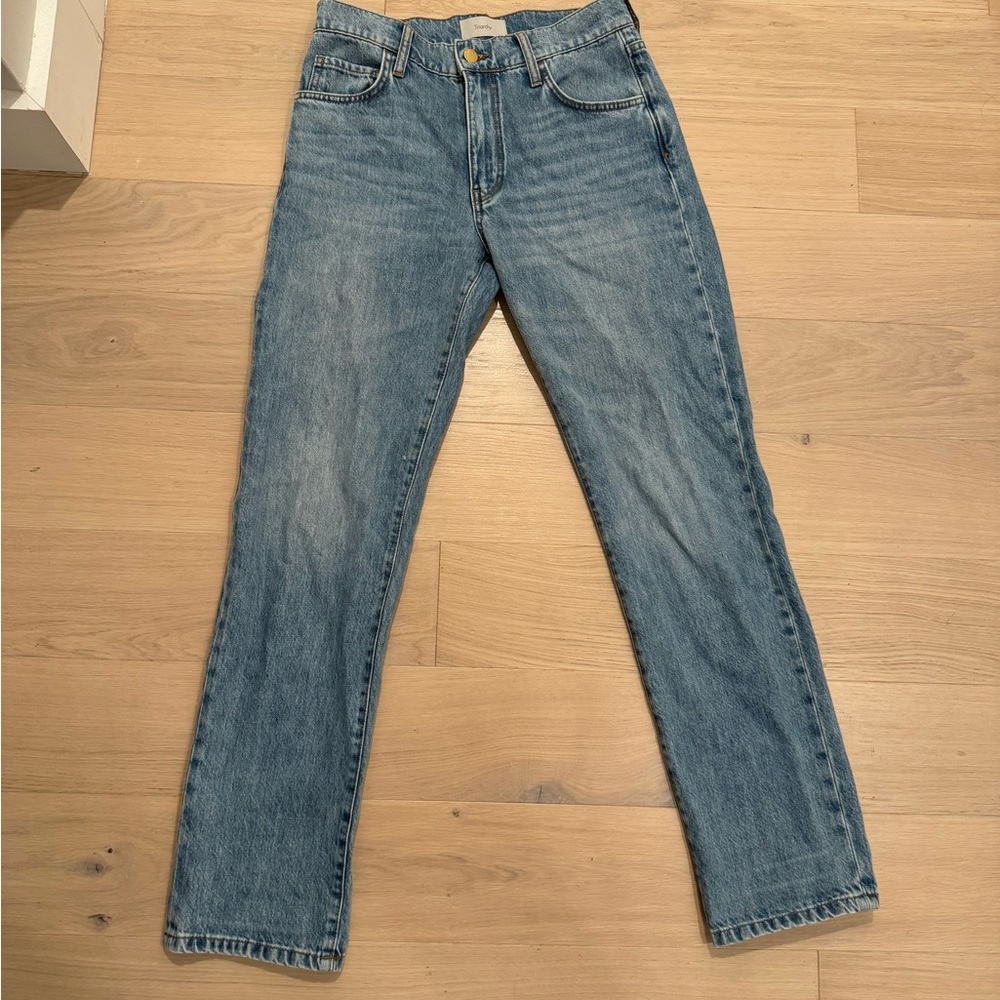 Triarchy mid rise, straight leg jeans. Size 25.